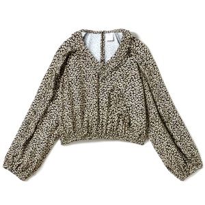 👧🏻NWT ZARA girls printed ruffle blouse size 8